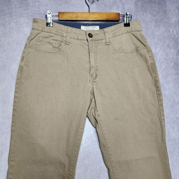 Flag & Anthem Pants Mens 31x30 Brown Khaki Straight Leg Stretch Casual Chino - Picture 4 of 10
